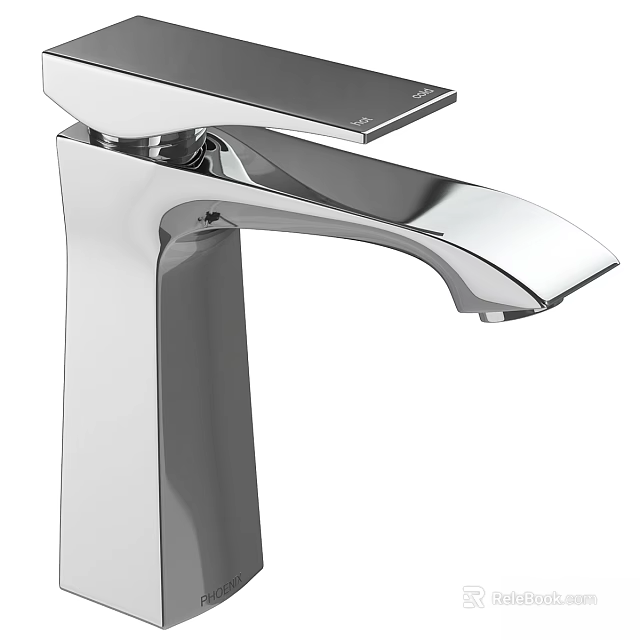 High Quality Elegant Chrome Bathroom Faucet With Modern Single Handle Design 3d model