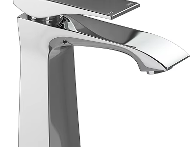 High Quality Elegant Chrome Bathroom Faucet With Modern Single Handle Design 3d model