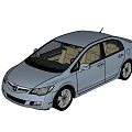 Sporty Blue Sedan With Sleek Design Driving On Open Highway Brown Leather Seats