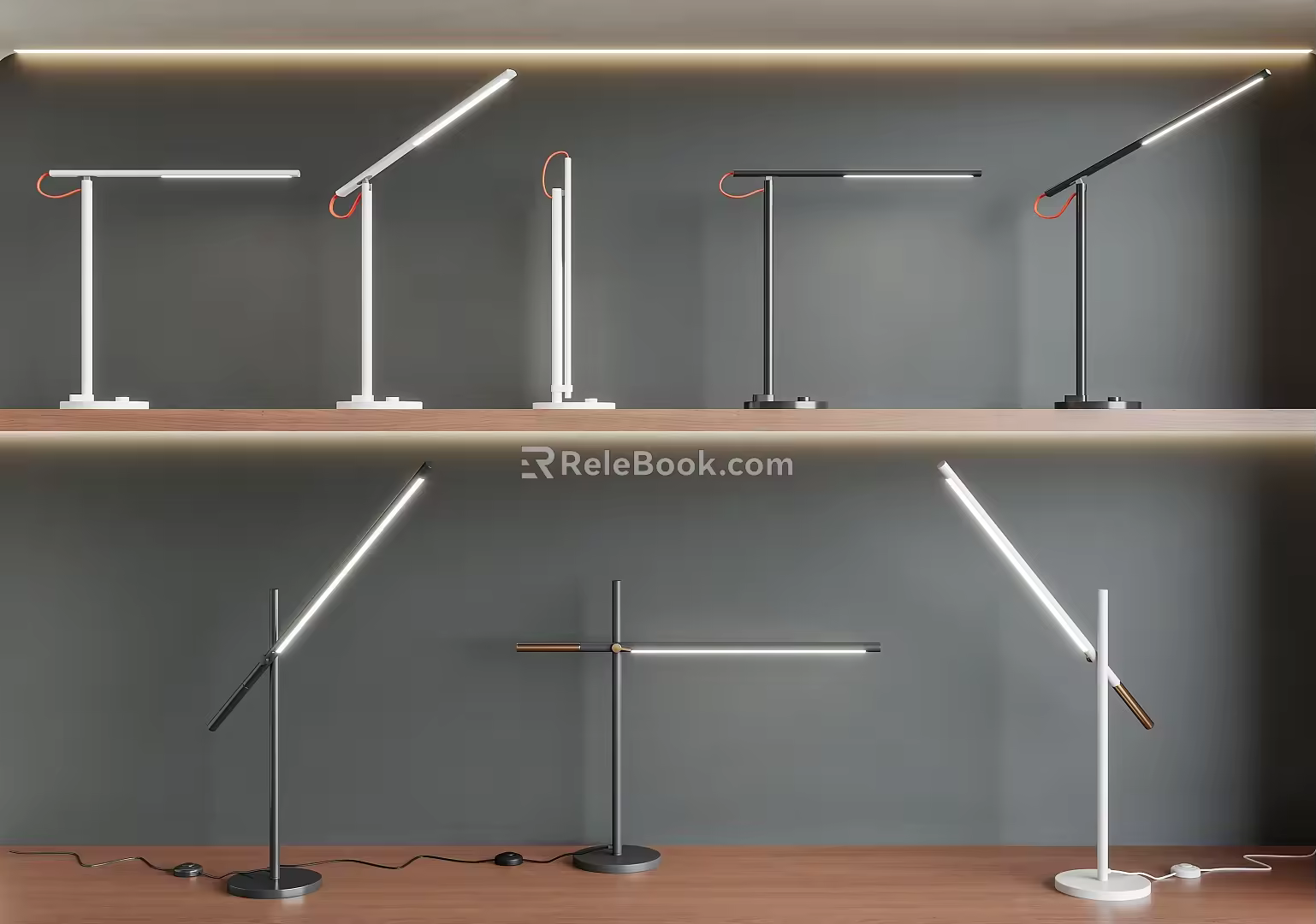 Minimalist Table Lamp Eye Protection Lamp Writing Lamp Linear Table Lamp Desk Lamp Simple Table Lamp 3d model