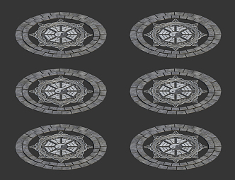 New Chinese floor tile disc 3d model