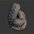 Curved Spiral Textured Household Item With Gray Brown Black Color And Ridged Surface
