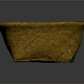 Handwoven Natural Brown Furniture Basket With Oval Shape And Rustic Design