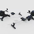 Home Use Rowing Machines With Fan Resistance Adjustable Seat And Monitor