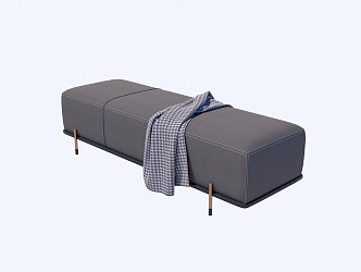 Modern Bed End Stool Sofa Bench Footrest Bed End Stool 3d model