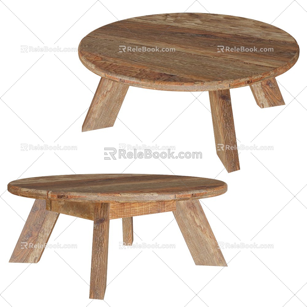 NIGELLA solid wood coffee table 3d model