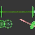 High Quality Durable Sports Equipment Dumbbell With Metal Bar And Black Weight Plates