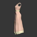 Elegant Women's Pink Sleeveless Dress With Belted Waist And Light Hem