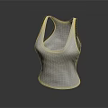 White Tank Top with Black Straps Fitted Design for Casual Everyday Wear