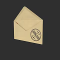 Brown Paper Envelope With Posted Stamp For Daily Household Use
