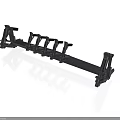 Heavy Duty Industrial Metal Support Bracket With Multiple Vertical Struts And Horizontal Beams