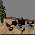 Stylish Clothing Store Showcasing Trendy Handbags Shoes Belts And Fashion Accessories
