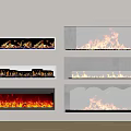 Modern Built in Fireplace Designs With Burning Flames And Various Styles