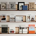 Modern Cassina Bookshelf Storage Rack Books and Periodicals Reading Materials 3d model