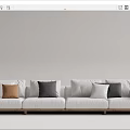 Japanese-style Combination Sofa Multi-person Sofa 3d model