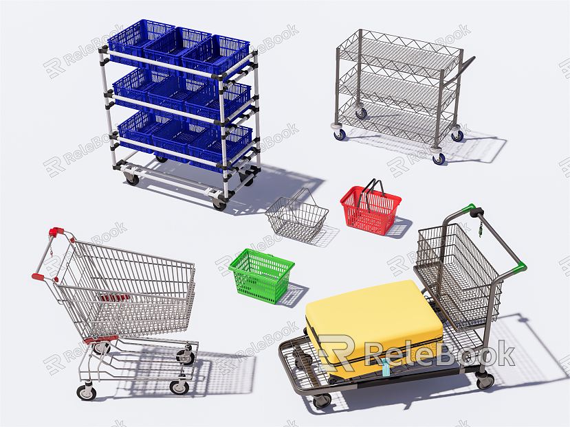 Modern Shopping Cart Shopping Cart Trolley model