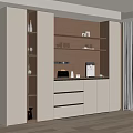 Elegant Modern Sideboard Cabinet With Lighted Shelves Drawers And Decorative Glasses