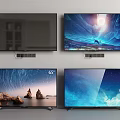 65 Inch TV With Wall Mounted And Stand Base Different Screen Displays
