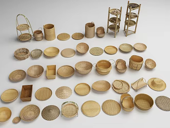 Weaving Basket Weaving Storage Basket Storage Basket Bamboo Basket Bamboo Basket Fruit Basket Bamboo Basket 3d model