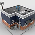 LEGO Toy Building Blocks Shop Building Shop House 3d model