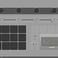 Modern Black And White Switch Panels With Socket Combinations And Multiple Switches 3d model