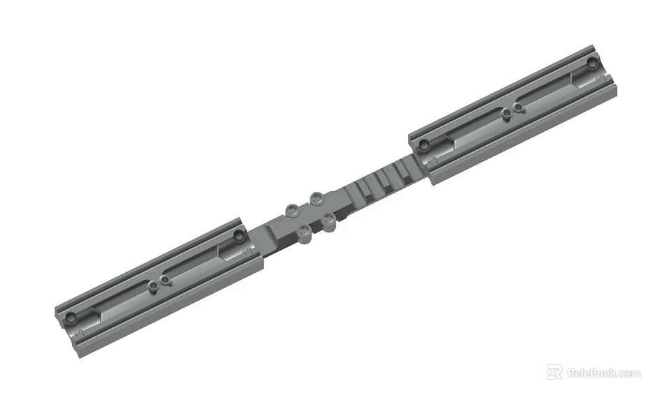 Mechanical Slide Rail With Metal Construction For Industrial Linear Motion 3d model 
