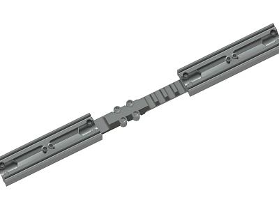 Mechanical Slide Rail With Metal Construction For Industrial Linear Motion 3d model