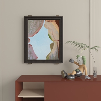 abstract decorative painting 3d model