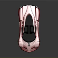Pink Luxury Sports Car with Gold Rims and Black Roof Sleek Modern Supercar Design