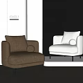 Modern single sofa sofa 3d model