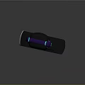 3D Robot Character Wearing Purple Headphones And Green Eyes Sitting On Skateboard
