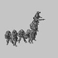 Military role multiplayer 3d model