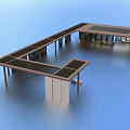 Modern Landscape Pavilion With Open Wooden Frame And Glass Roof Over Water