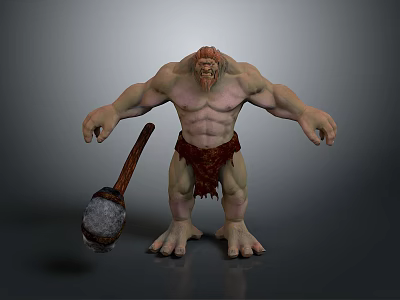 Modern Troll Cave Giant Mountain Fine Stone Monster 3d model