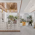 Modern Beauty Salon Interior Design With White Gold Decor Arched Mirrors White Chairs Cabinets And Shelves