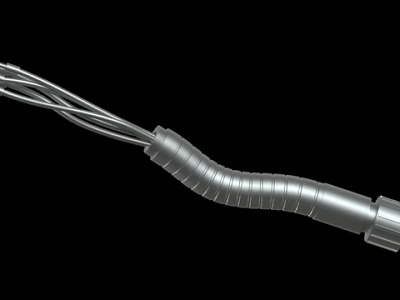 Metal Electrical Cable With Spiral Sheath And Flexible Bending Structure 3d model