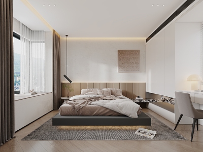 Modern Minimalist Bedroom model