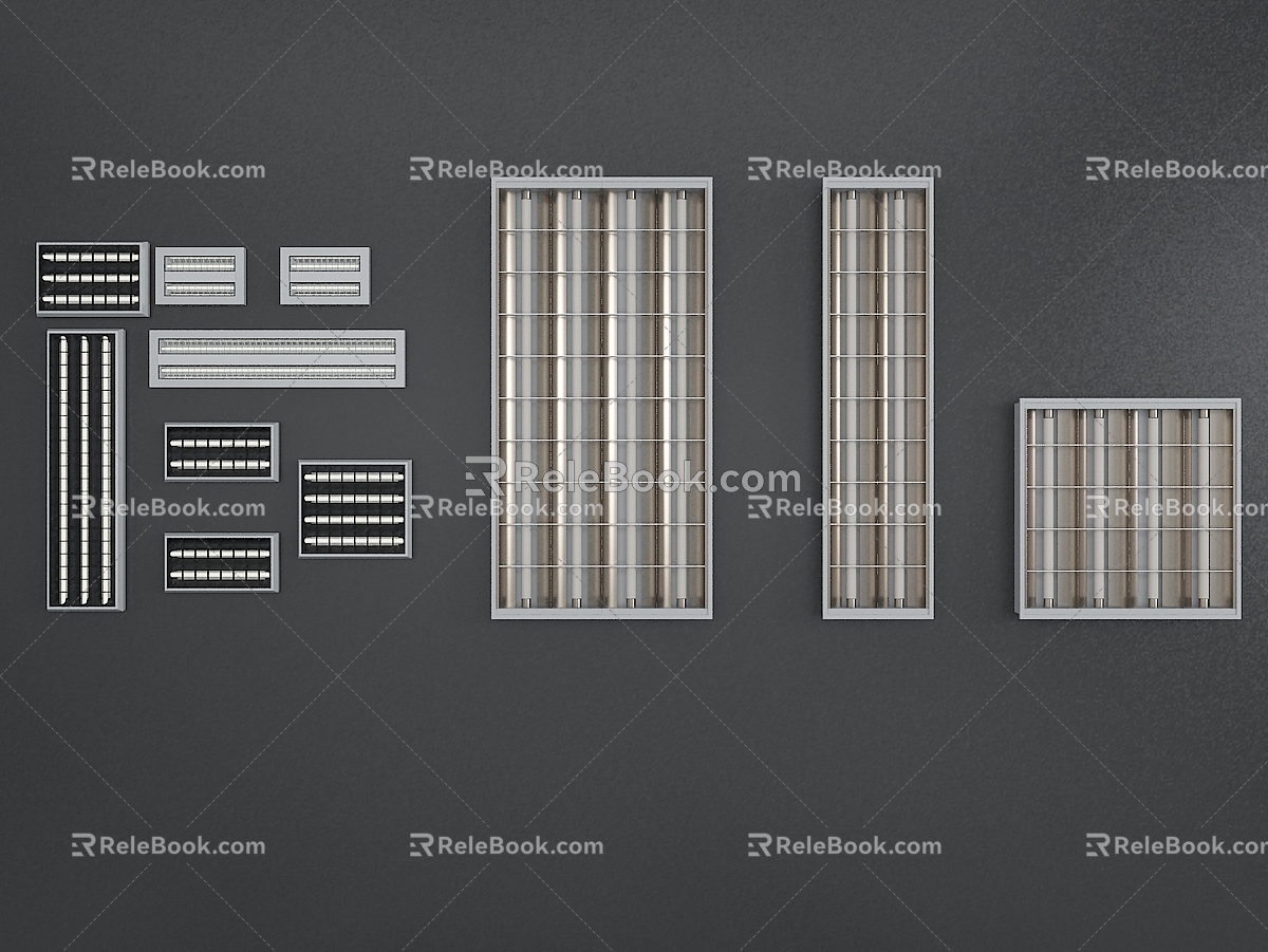 Grille lamp ceiling lamp chandelier 3d model