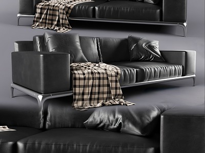 Multiplayer Sofa Leather Sofa 3d model