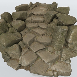 Steps Ladder Stone Steps Stone Road Stone Ladder Stone Wall Path Mountain Road 3d model