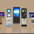 Smart Self Service Terminals With Interactive Displays And User Friendly Interfaces 3d model