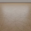 Light Toned Wooden Floor With Intricate Geometric Pattern And Natural Wood Texture