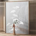 New Chinese-style partition screen partition 3d model