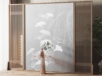 New Chinese-style partition screen partition 3d model