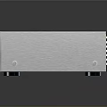 Denon Silver Audio Amplifier With Control Knobs And Music Studio Display Screen For Home Use