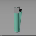 Modern Turquoise Lighter With Sleek Cylindrical Design And Metallic Top