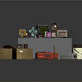 Toolbox tin box iron box fan computer plastic box container realistic 3d model
