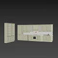 Elegant Light Colored Kitchen Cabinets With Doors Drawers And Open Shelves