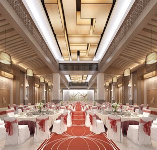 New Chinese Banquet Hall 3d model