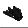 Futuristic Black Interstellar Spaceship Showcasing Advanced Sci Fi Cosmic Design Elements 3d model